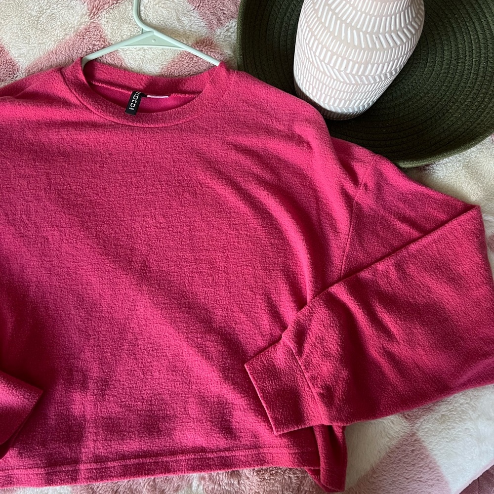 Pink fuzzy long sleeve